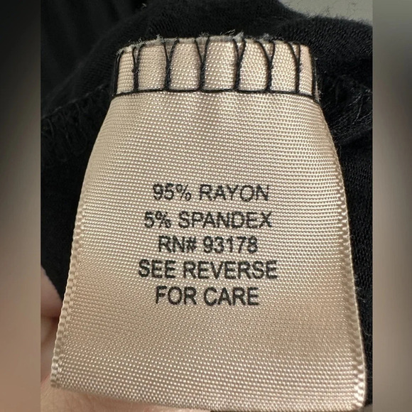 Philosophy Black Jersey  High Low Maxi Dress Size Medium 3/4 Sleeve Minimalist - Picture 3 of 4